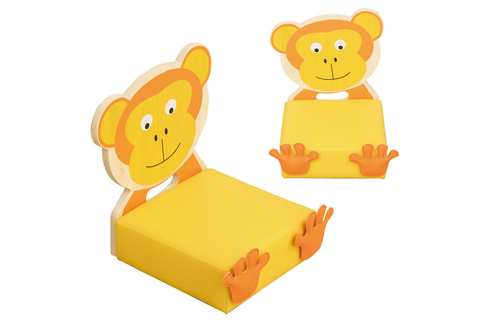 和風休閒座墊-小猴