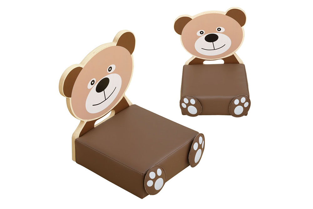 和風休閒座墊-小熊