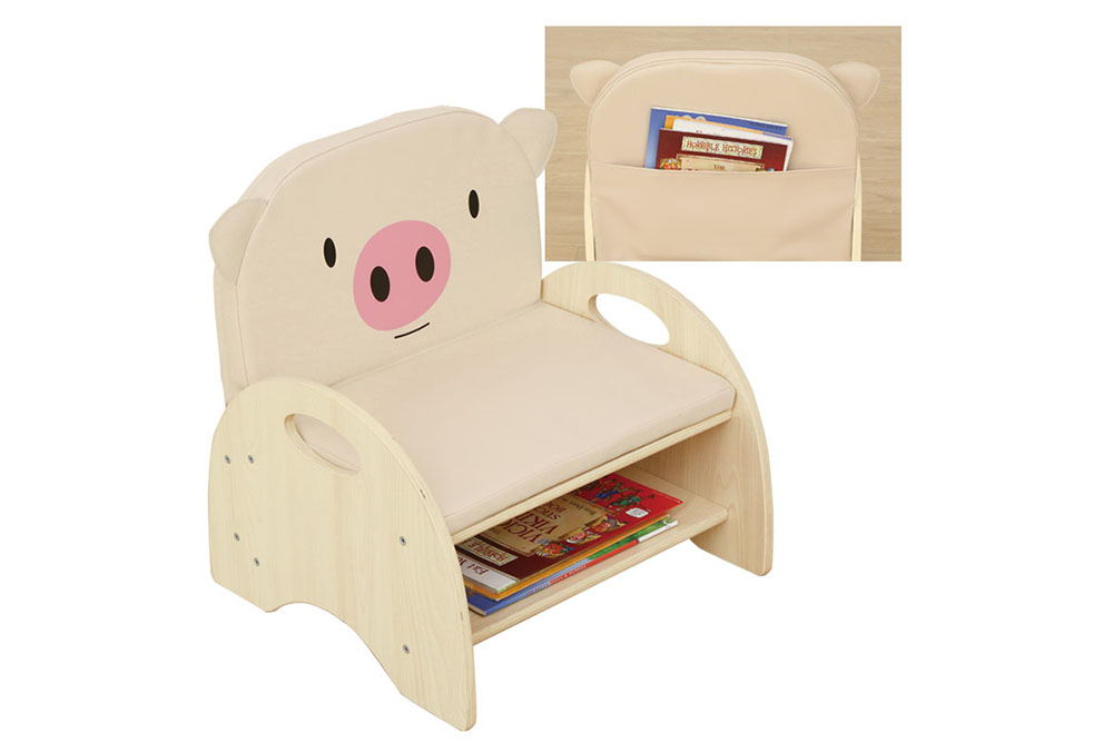 動物家族座墊-小豬