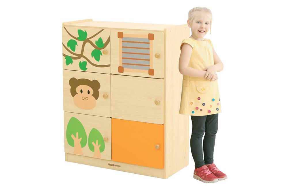 森林立式6格工作櫃