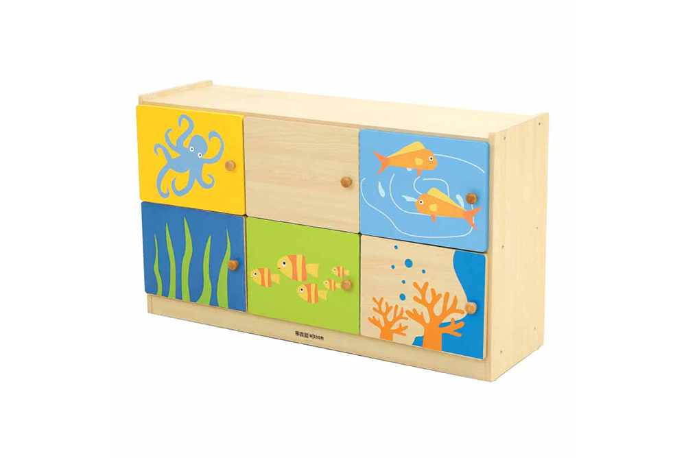 海洋橫式6格工作櫃