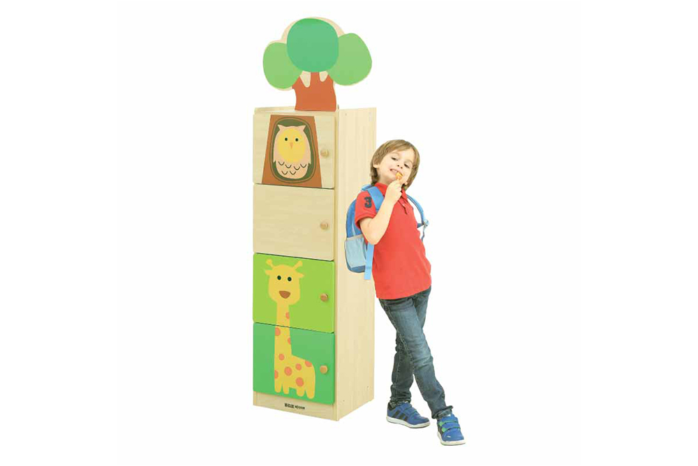 森林立式4格工作櫃