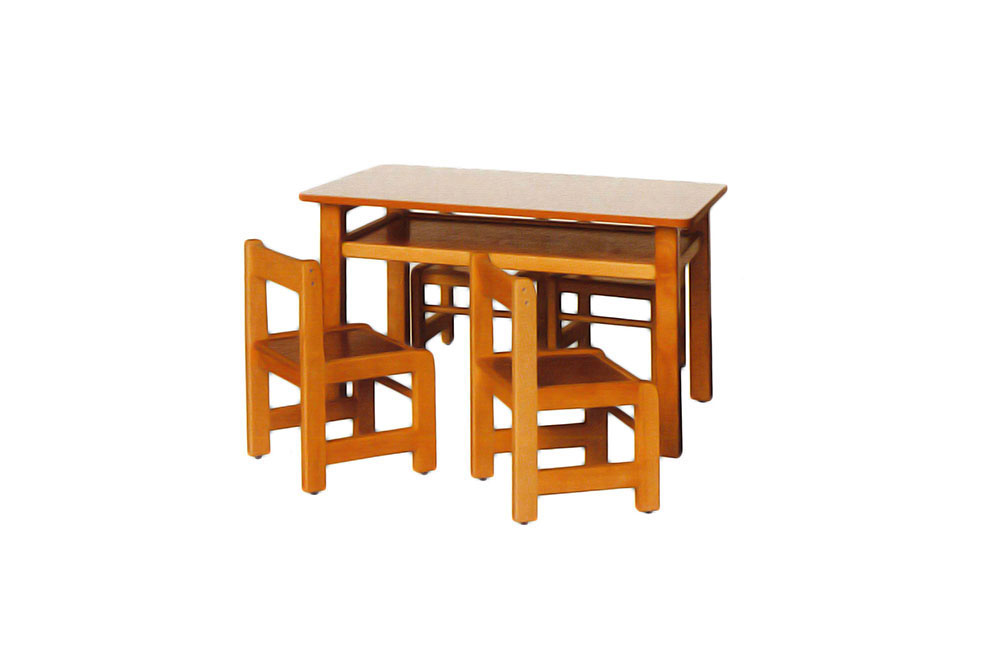 四代椅+倒角幼桌組