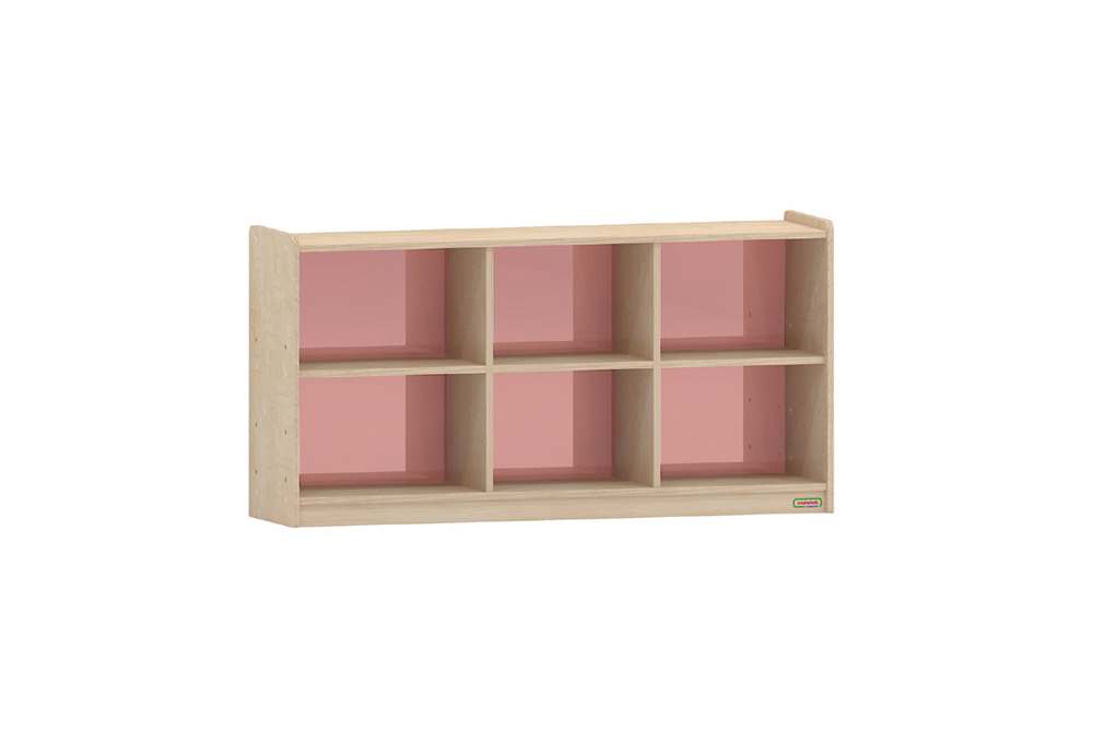 masterkidz 彩色透視耐刮背板六格櫃 (120L)