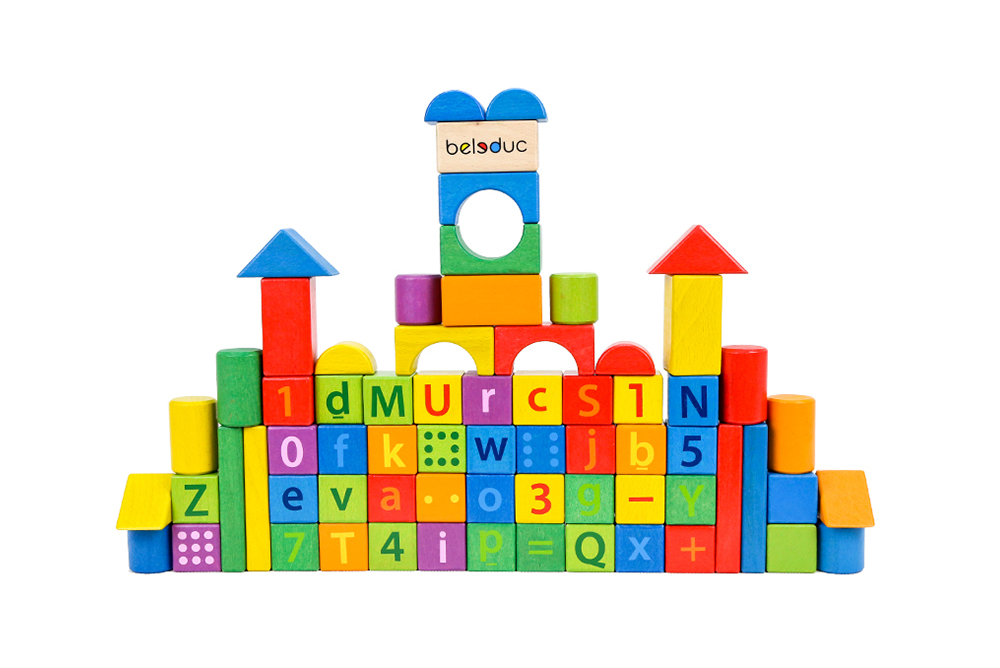 Beleduc 68粒彩虹益智積木