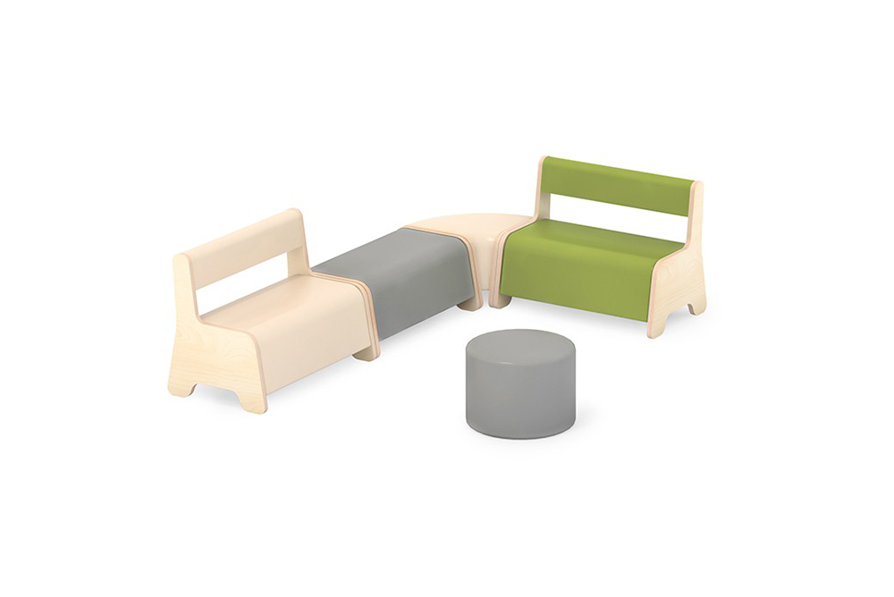 單色沙發座椅-自然色組合B