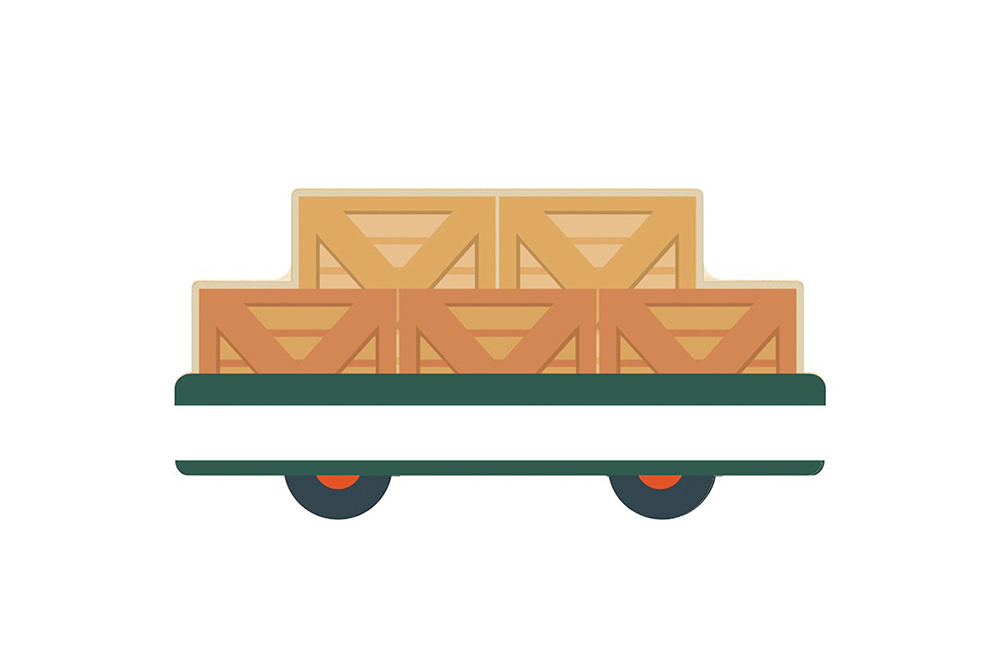 活動牆主題背板-火車車廂貨物