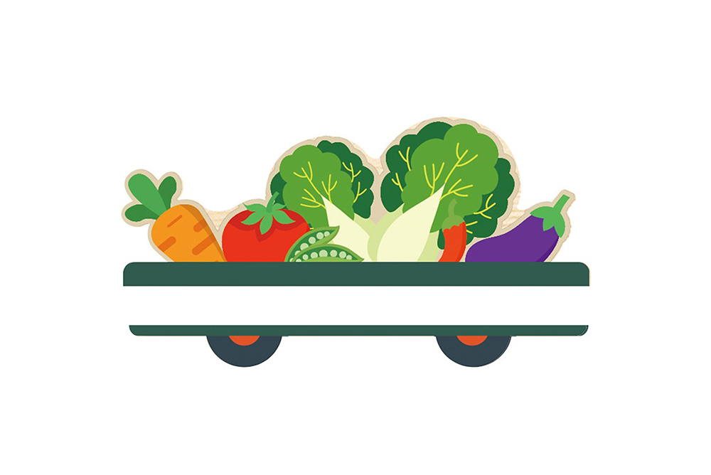 活動牆主題背板-火車車廂蔬菜