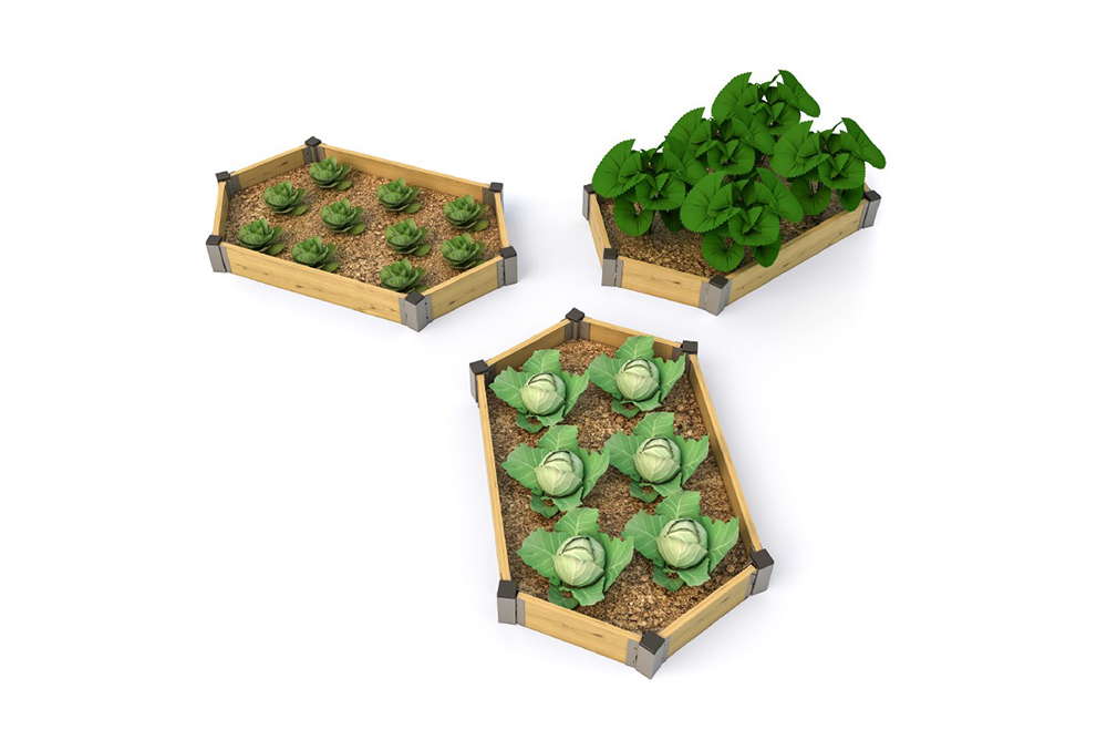 農場系列-長六邊形種植圃組合