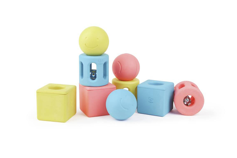 Hape 日本米製幾何搖鈴積木球9件組