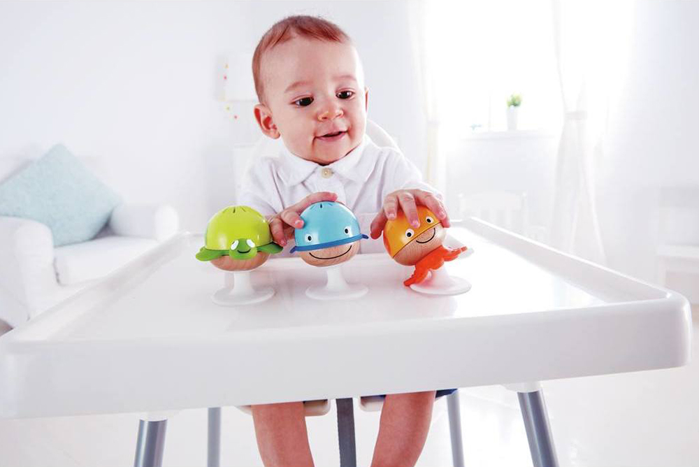 德國 Hape 海洋動物吸盤沙鈴組