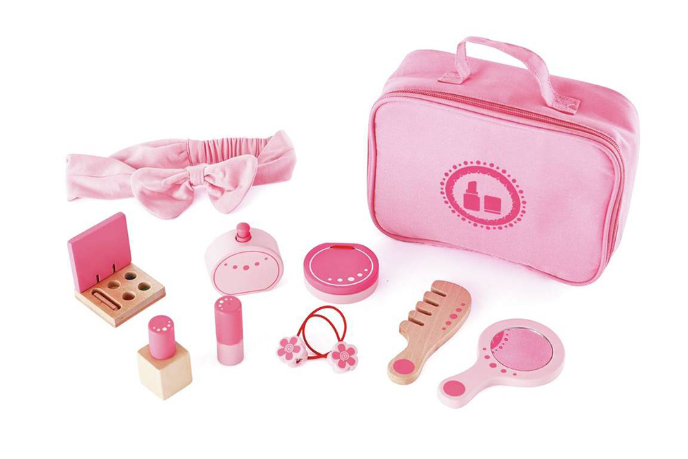 Hape 粉紅化妝包家家酒玩具組