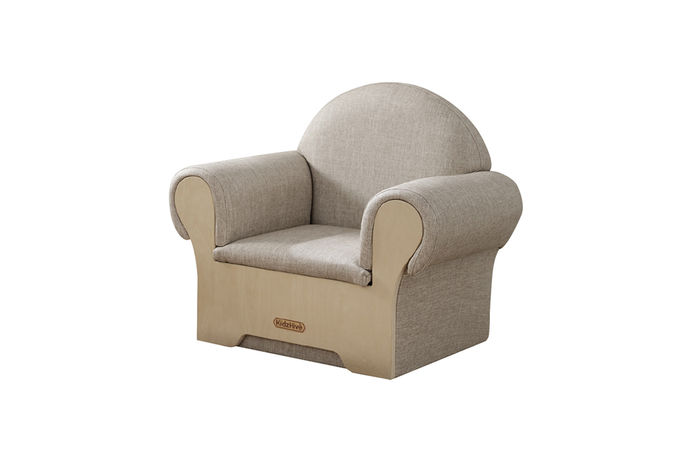 masterkidz 灰色木紋沙發-單座