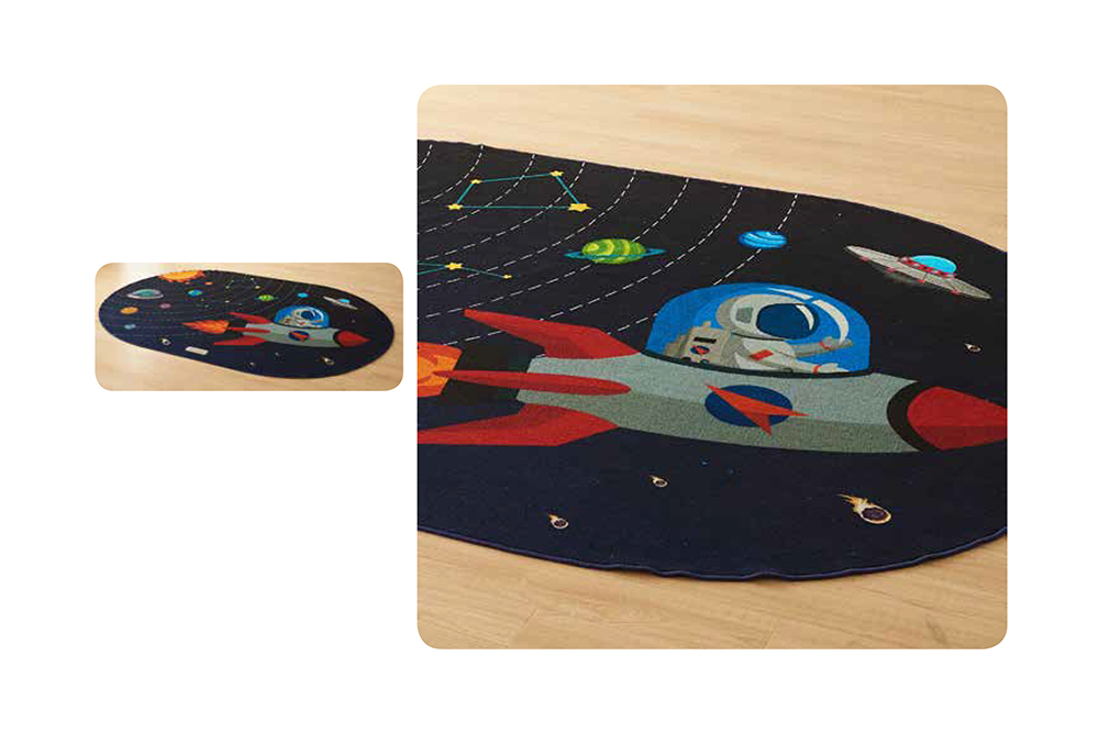 masterkidz 橢圓形地毯(太空漫遊)