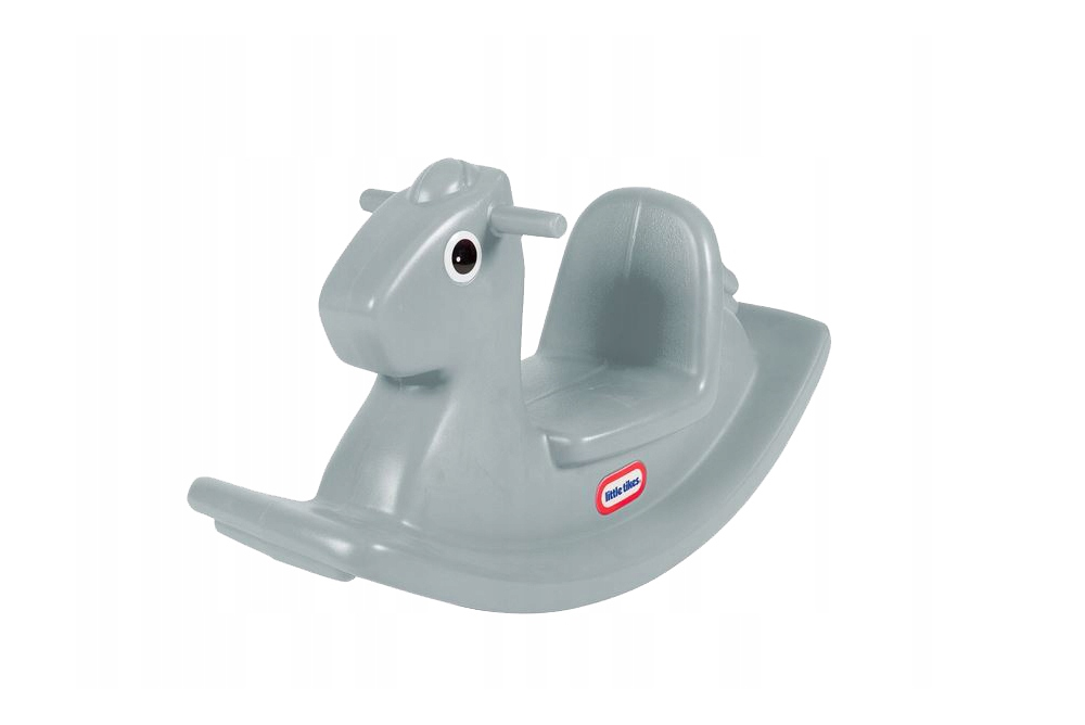 little tikes 飛天搖搖馬-銀灰