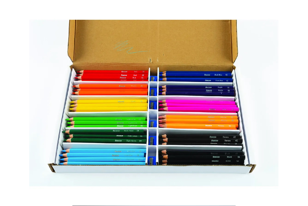 粗桿六角彩色鉛筆144支裝