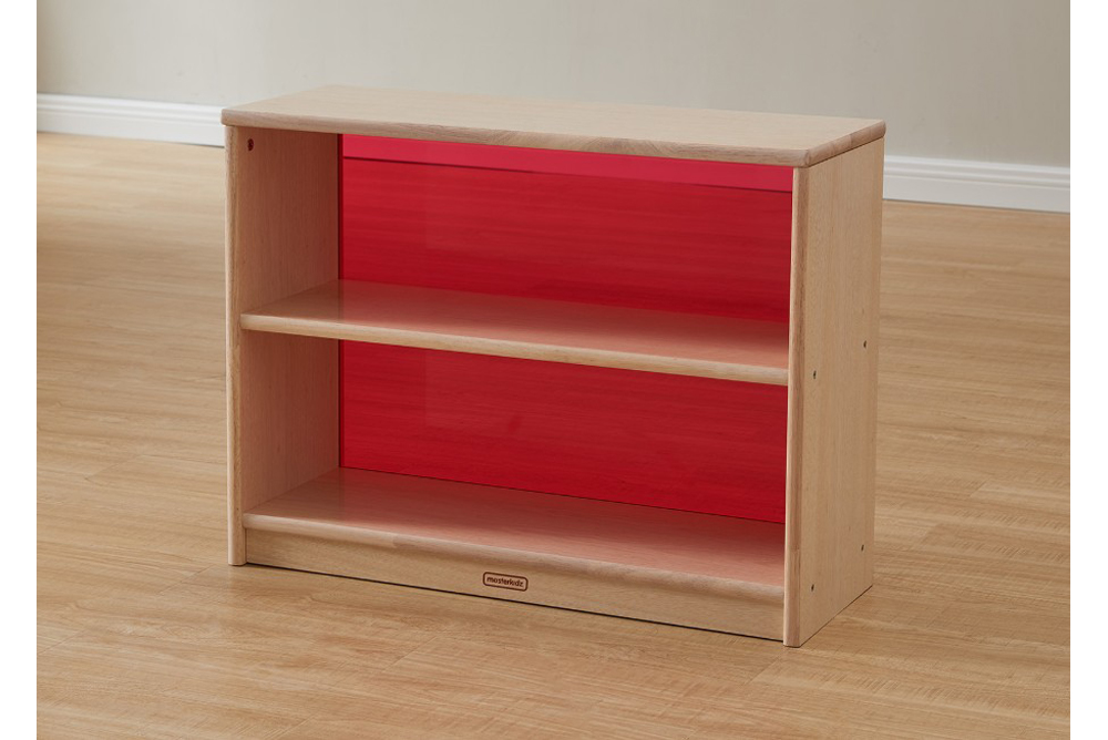 masterkidz 橡膠木系列 600H x 800L 彩色透視耐刮板雙層櫃
