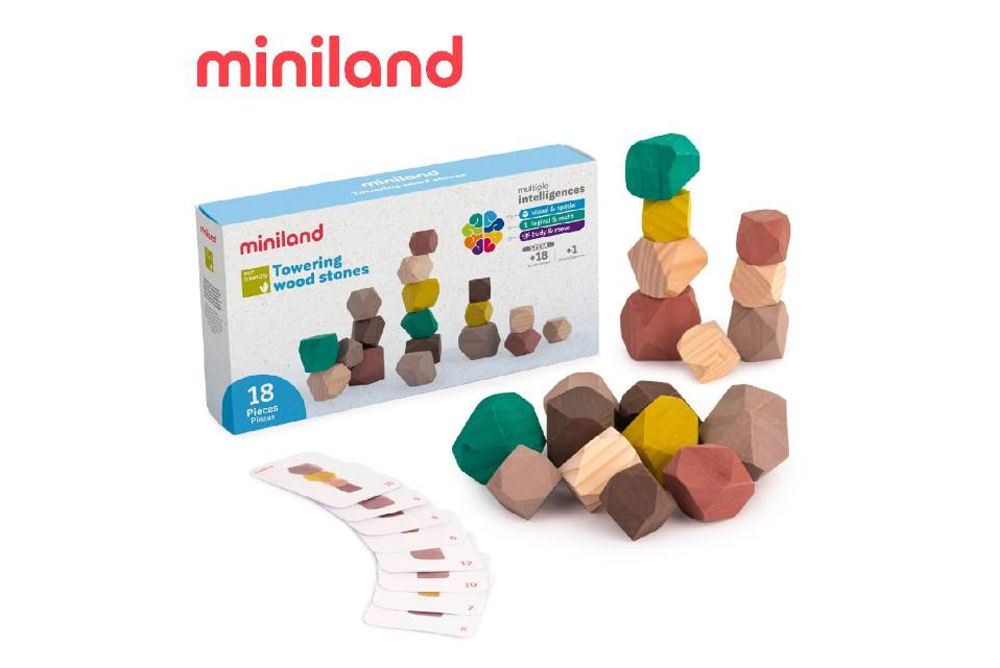 miniland ECO木石益智平衡搭疊組18入