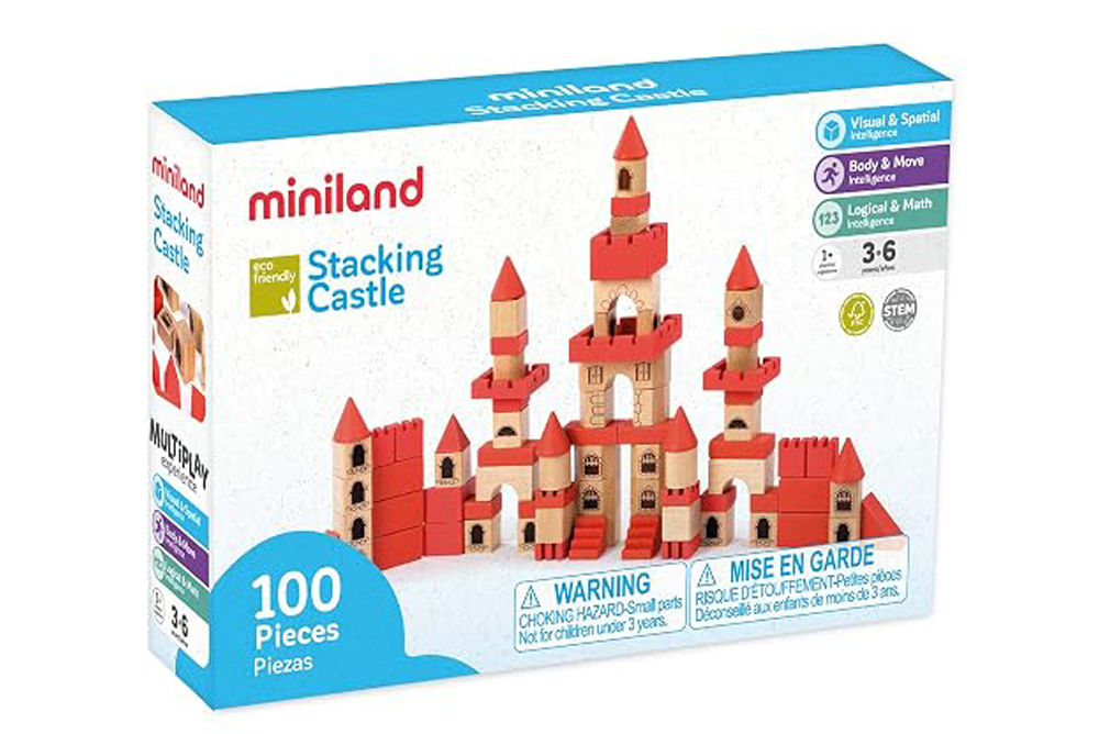 miniland ECO木製城堡積木100入