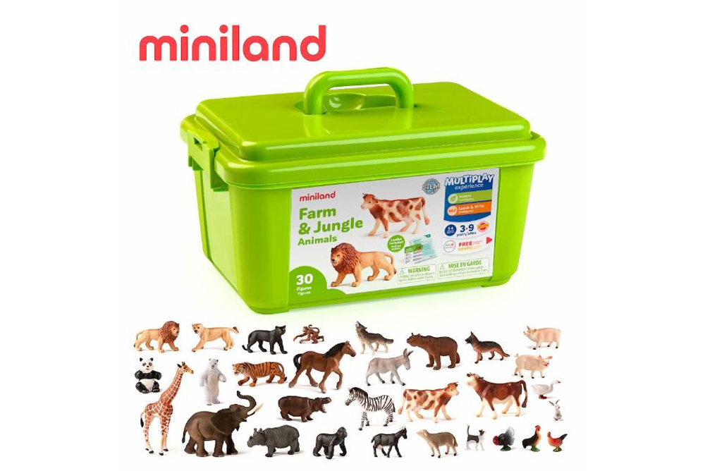 miniland 大尺寸動物星球30件組(含收納盒)
