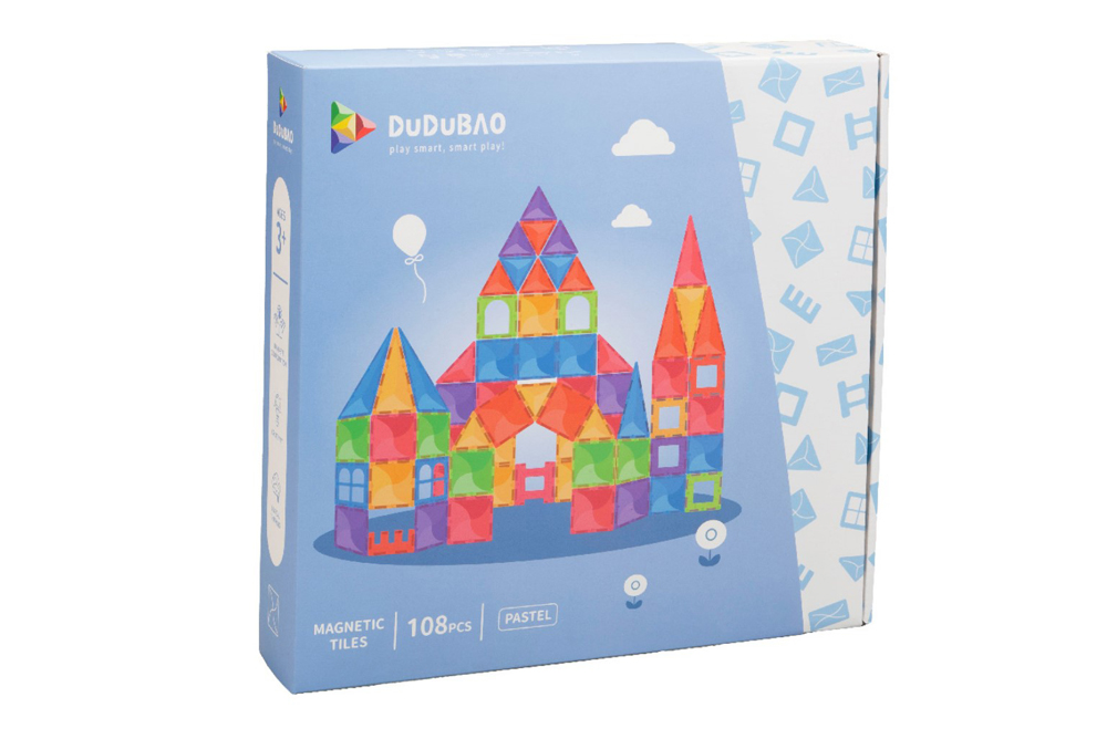 DUDUBAO磁力片－建構組(粉彩) 108PCS